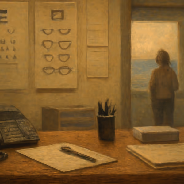 Oil painting evoking Missed-call booking for optometry practices