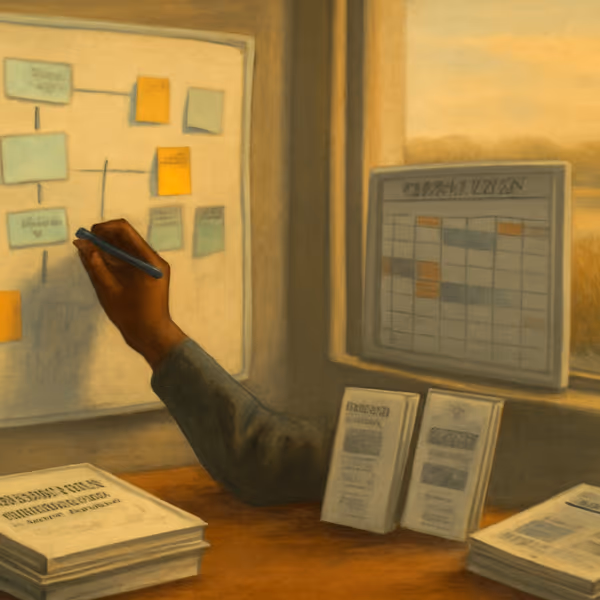 Oil painting evoking Monthly social-content generator for accounting firms