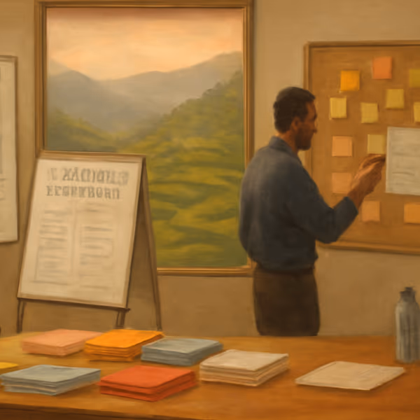 Oil painting evoking Pulse surveys & burnout alerts for nonprofits