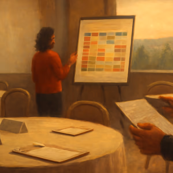 Oil painting evoking Staff scheduling & shift backfill for event-planning companies